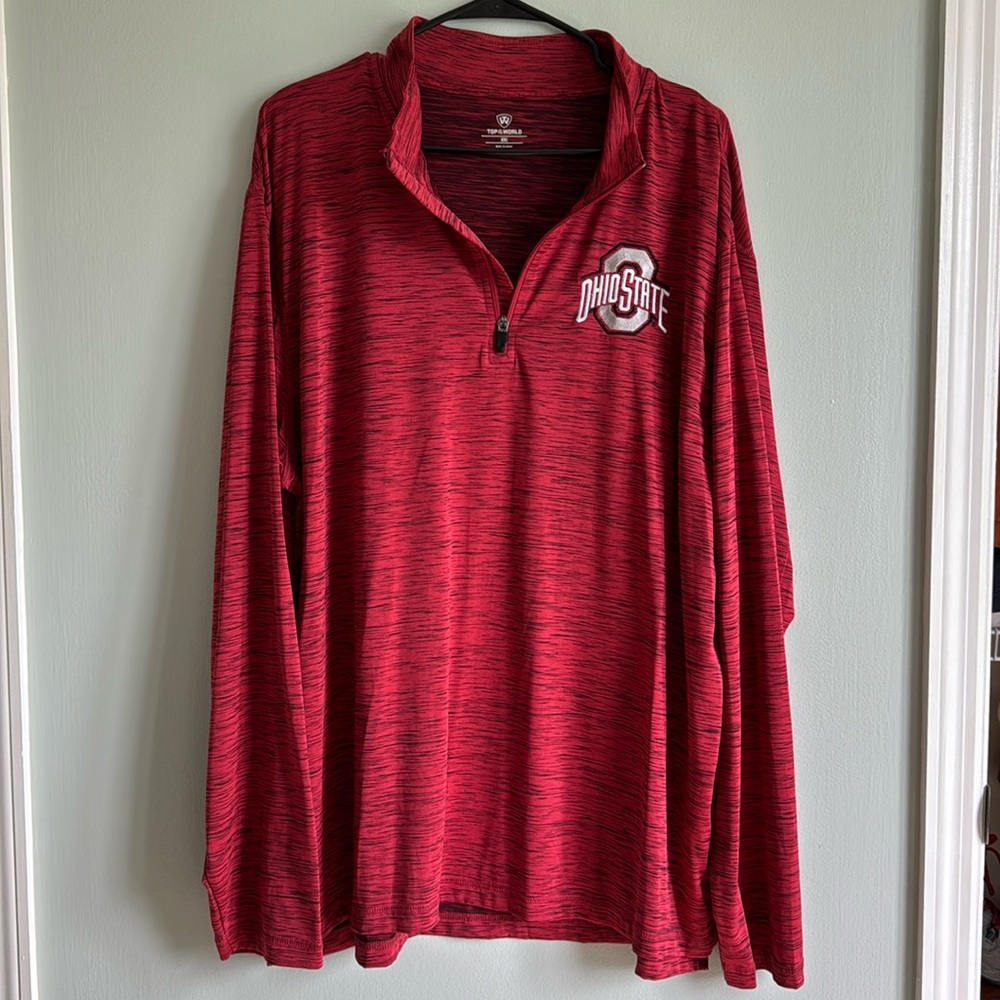 LIKE NEW Ohio State OSU Red Men’s Quarter Zip XXL